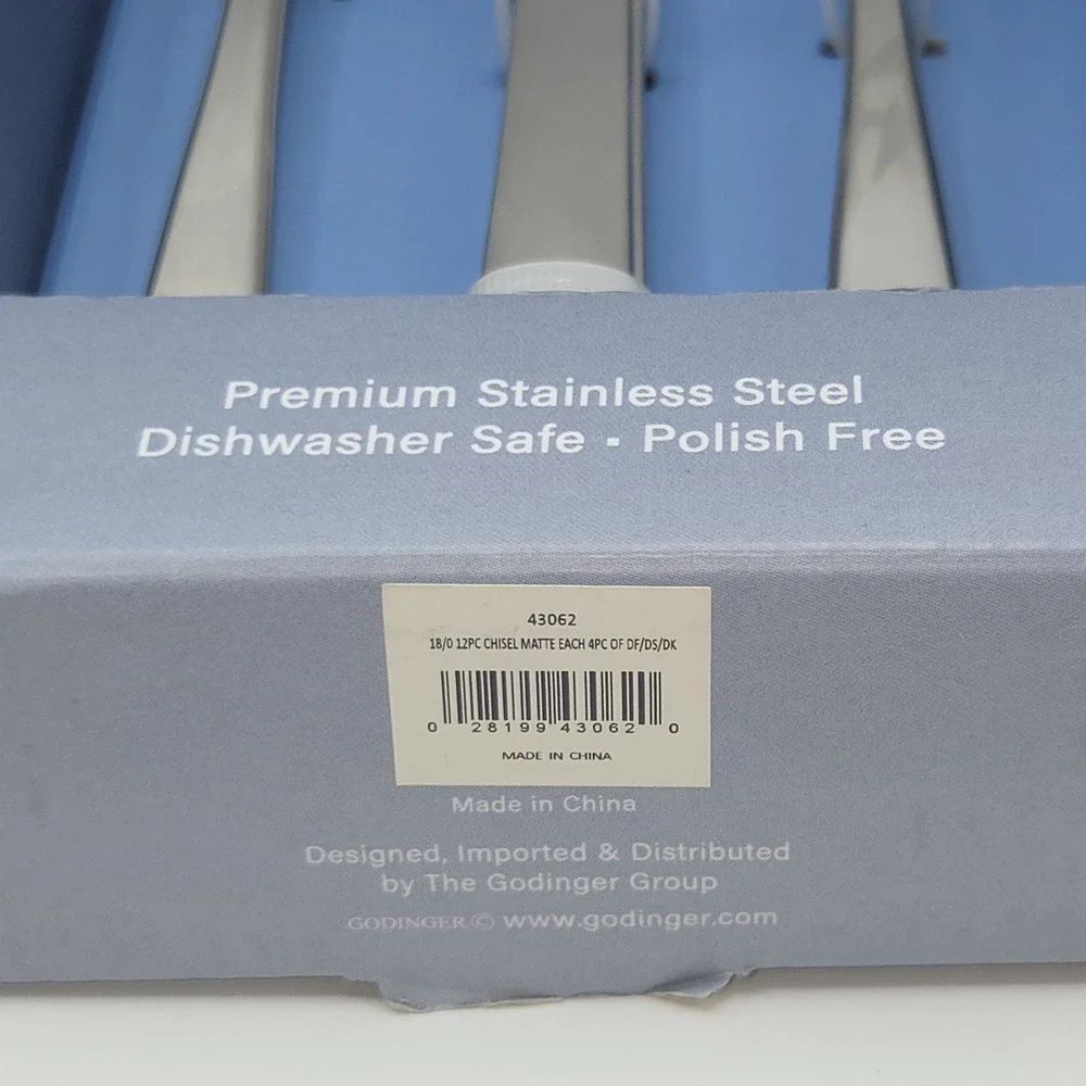 Godinger Gatherings 12-Piece‎ Stainless Steel Flatware Silverware Set